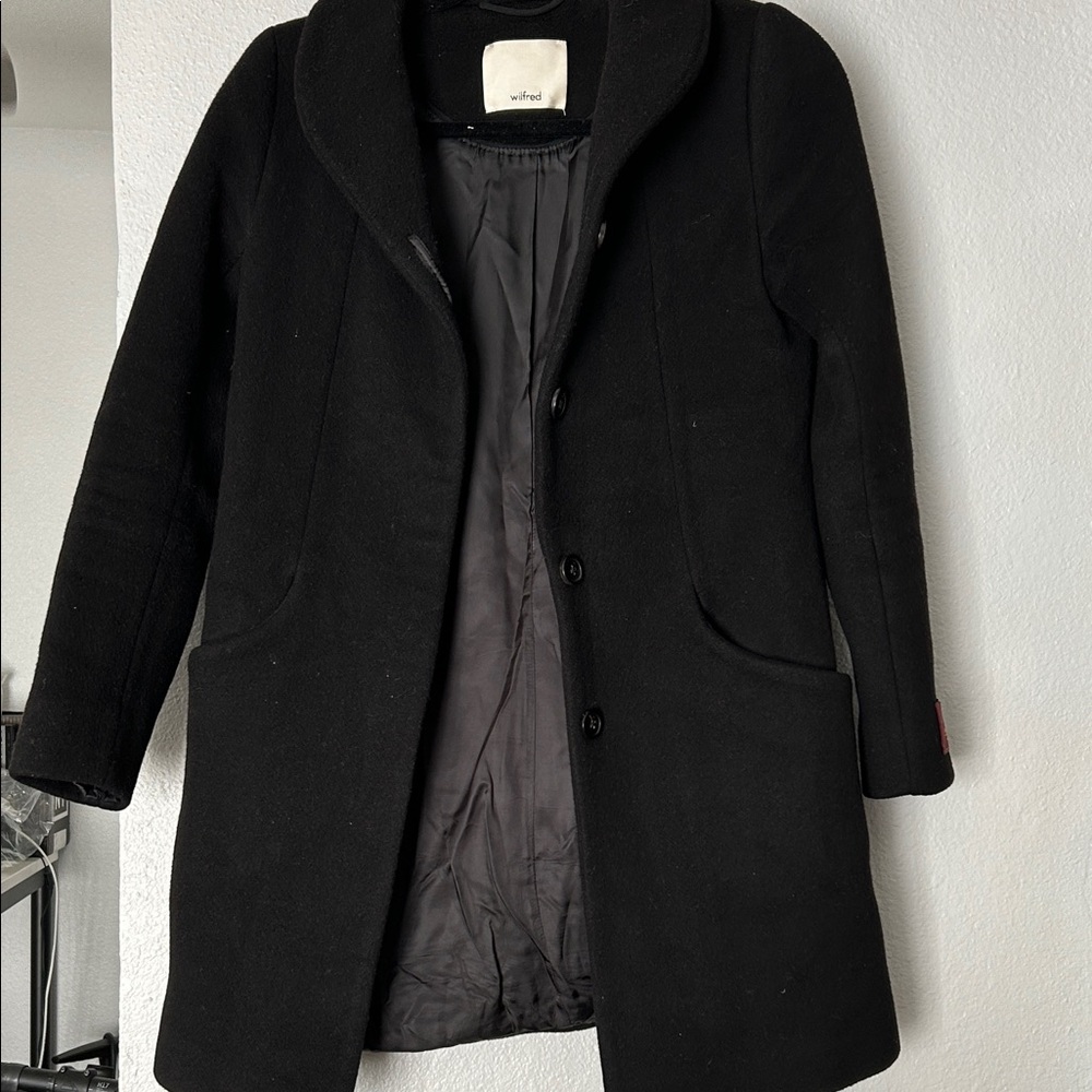 Aritzia Cocoon Black Coat